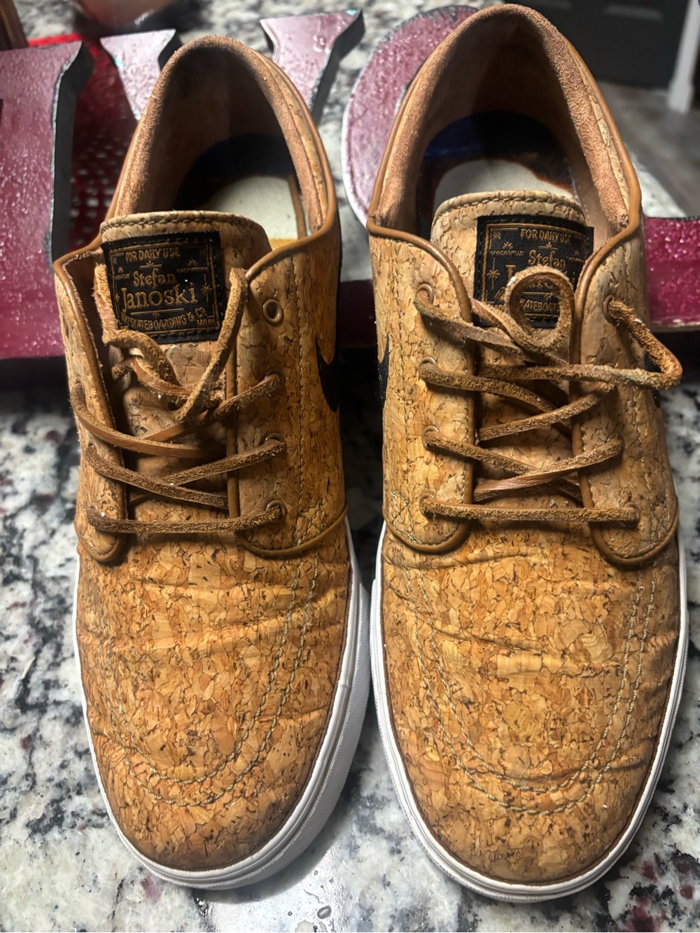 Nike Stefan Janoski Cork-Textured Tan Sneakers